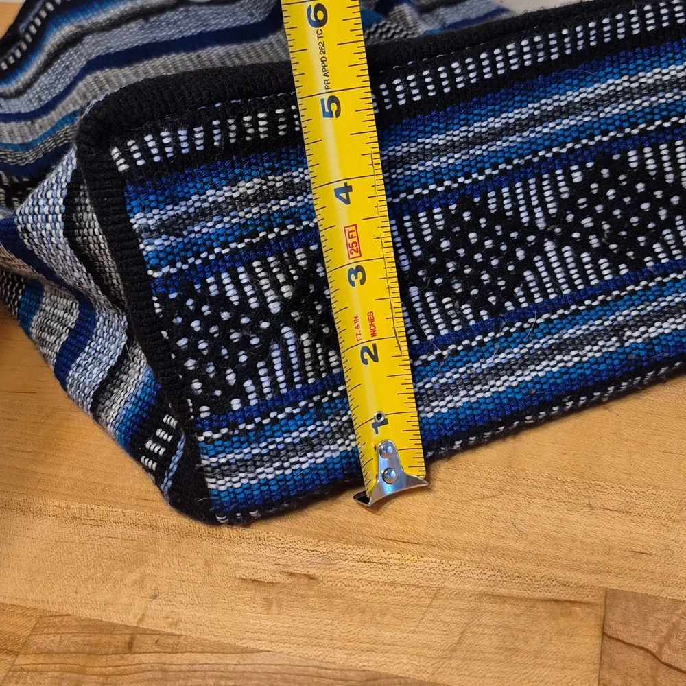 Pinzon Blue Canvas Drawstring Backpack - Picture 9 of 10